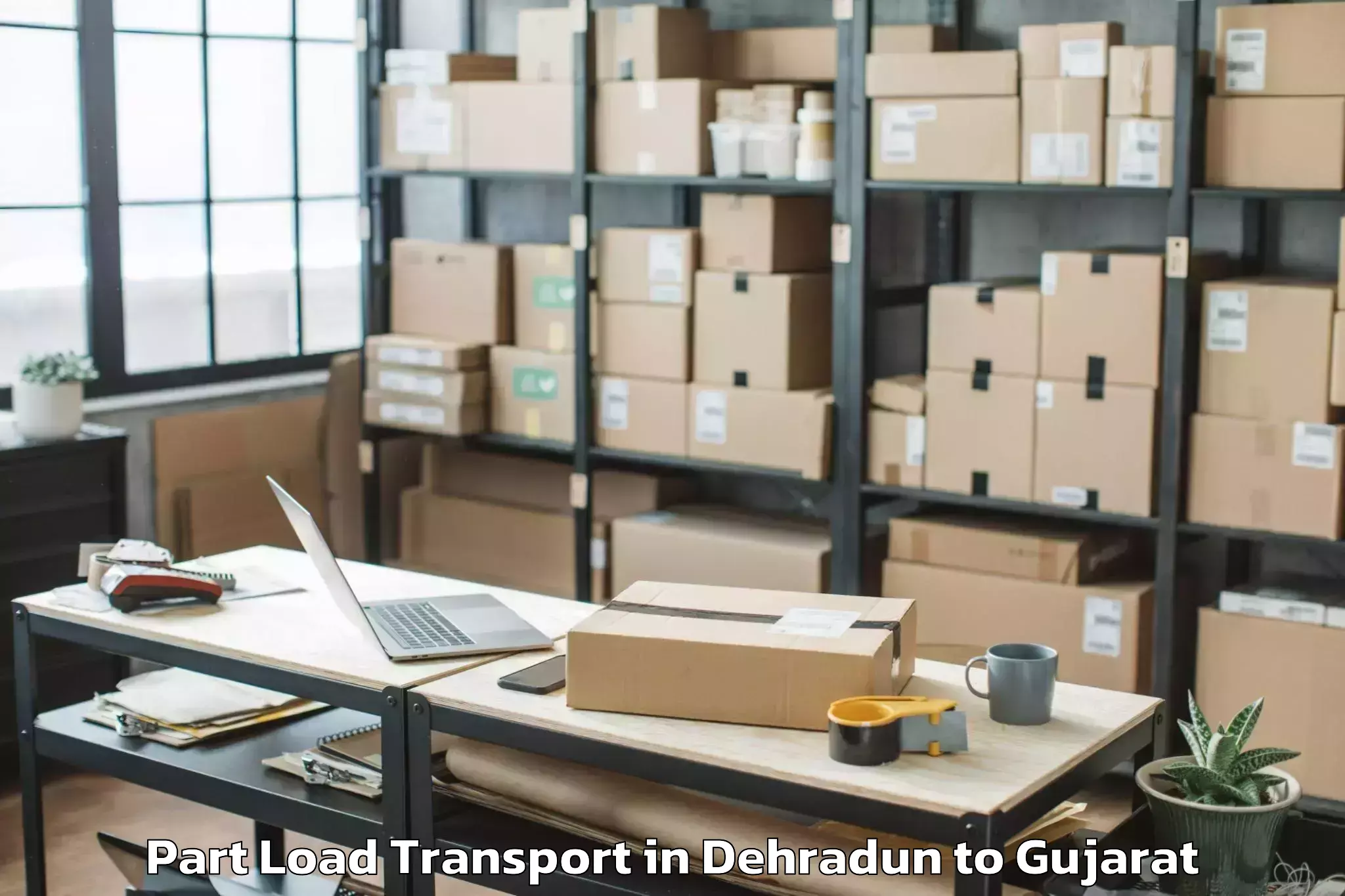 Affordable Dehradun to Rajkot Airport Raj Part Load Transport